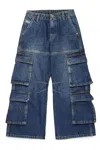 Diesel Dark Faded Straight Jeans In Denim Blue