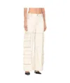 Diesel Cargo Trousers With Back Pockets And Belt Loops In White