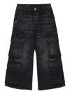 Diesel Jeans Relaxed Nero Effetto Vissuto In Black