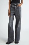 Diesel ® D-sire Ripped Wide Leg Jeans In Black/ Denim