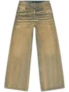 Diesel Straight-leg Jeans In Faded Beige Cotton In Blue