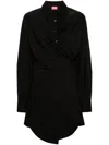 Diesel D-sizen-n1 Poplin Shirt Dress In Black
