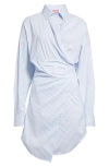 Diesel 3d Logo-detail Dress In Light Blue