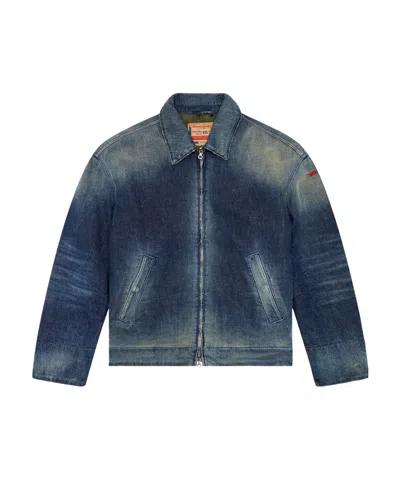 Diesel D-stack Jacket In Blue