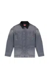 Diesel Mens 07 D-stack-u-l Faded Denim Jacket In Gray