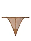 Diesel String Thong Metal Plate In Gold