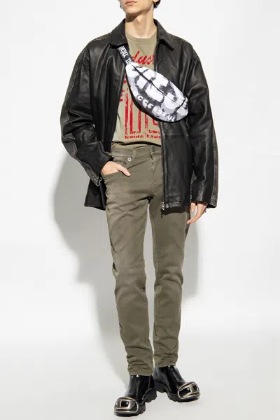 Diesel ‘d-strukt' Cotton Trousers In Green