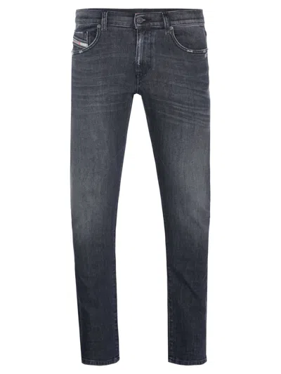 Diesel D-strukt Dark Grey Slim Fit Denim Jeans In Blue