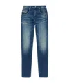 Diesel Drawstring Denim Trousers In Blue
