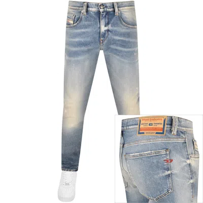 Diesel D Strukt Slim Fit Light Wash Jeans Blue