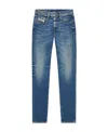Diesel Drawstring Denim Trousers In Blue