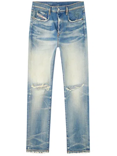 Diesel D-strukt Tapered Jeans In Gray