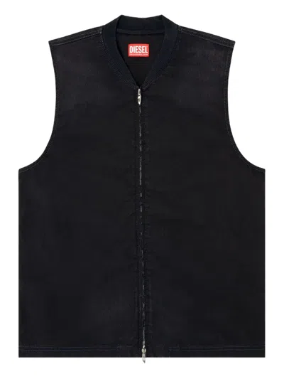 Diesel D-sund-d-n Zip-up Sleeveless Gilet