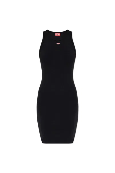 Diesel D-tank-long-d Short Tank Dress In Black