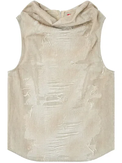 Diesel D-taston Blouse In Nude