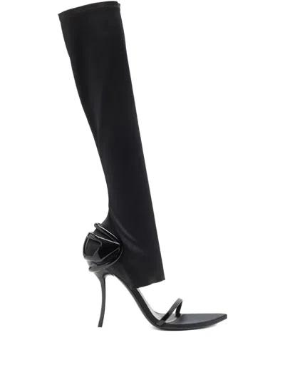 Diesel D-ten&half Knee-high Boots In Black