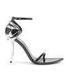 Diesel High Heel Open Toe Sandal With Metallic Detail