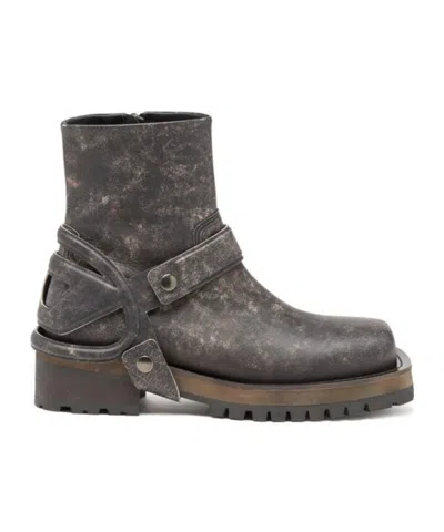 Diesel D-texan-harness Imitation Boots In Black