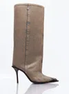 Diesel Taupe D-tona Wb Tall Boots In Grey
