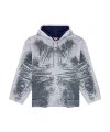Diesel D-um-rib-s Peel-off Hoodie In Gray