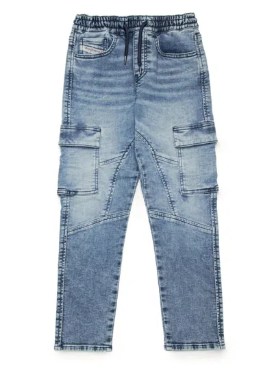 Diesel Kids' D-ursy Cargo Jeans In Blue