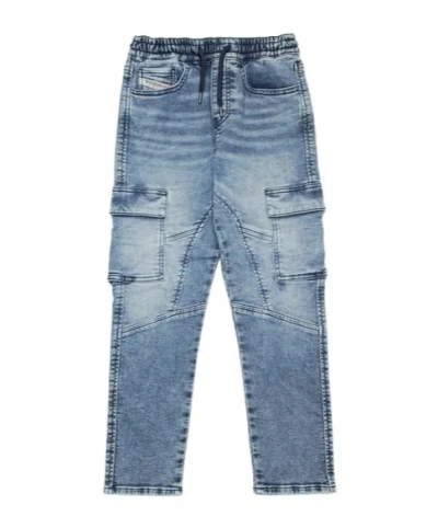 DIESEL DIESEL KIDS DRAWSTRING CARGO JEANS