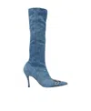 Diesel D-venus Kb D 90mm Denim Knee-high Boots In Blue