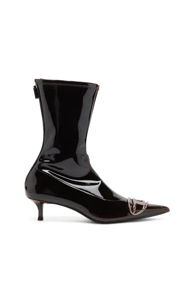 Diesel D-venus-ankle Boots In Liquid Pu In Multi