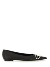 Diesel D-venus-ballerina Flats In Nappa Leather In Black