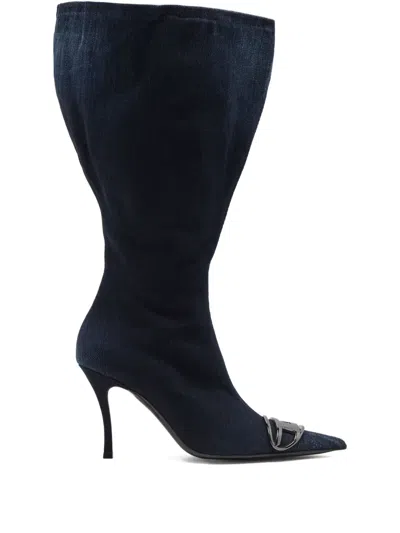 Diesel D-venus Boots In Blue