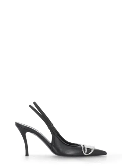 Diesel D-venus Heeled Shoes In Black