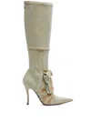 Diesel D-venus Knee-length Boots In Neutrals