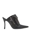 Diesel D-venus Pocket 100mm Leather Mules In Brown