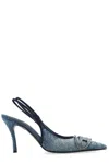 Diesel D-venus Pointed-toe Slingback Pumps In Blue