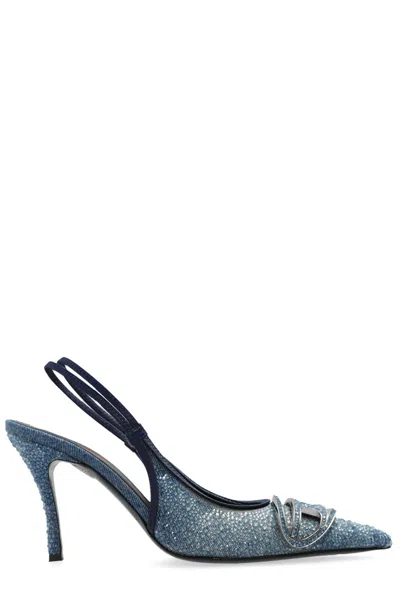 DIESEL D-VENUS POINTED-TOE SLINGBACK PUMPS