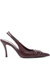 Diesel D-venus Sb Buckle Heel Pumps In Brown