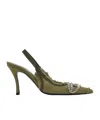 Diesel D-venus Sb Canvas Pumps In Green