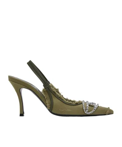 Diesel D-venus Sb Canvas Pumps In Green