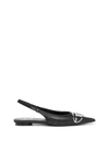 Diesel D-venus-slingback Flats In Nappa Leather In Black