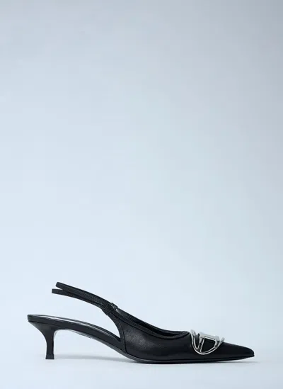 Diesel D-venus Slingback Heels In Black