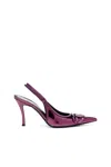 Diesel D-venus-slingback Pumps With Mirror Finish In Violet