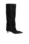 Diesel D-venus-slouchy Knee-high Boot In Denim In Black