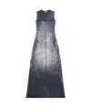Diesel Stretch Jersey Dress With Metallized Effect In Black