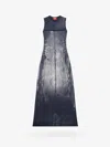 Diesel Stretch Jersey Dress With Metallized Effect In Grey
