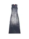 Diesel Stretch Jersey Dress With Metallized Effect In Grey