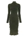 Diesel D-wavya Ribbed Midi Dress In Green