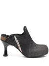 Diesel D-woodstock W 80mm Denim Mules In Black