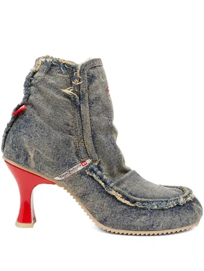 Diesel D-woodstock Boots In Blue