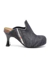 Diesel D-woodstock W 80mm Denim Mules In Black