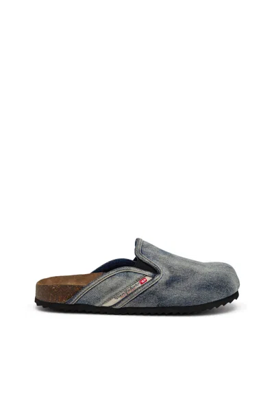 DIESEL D-WOODSTOCK-DENIM MULES